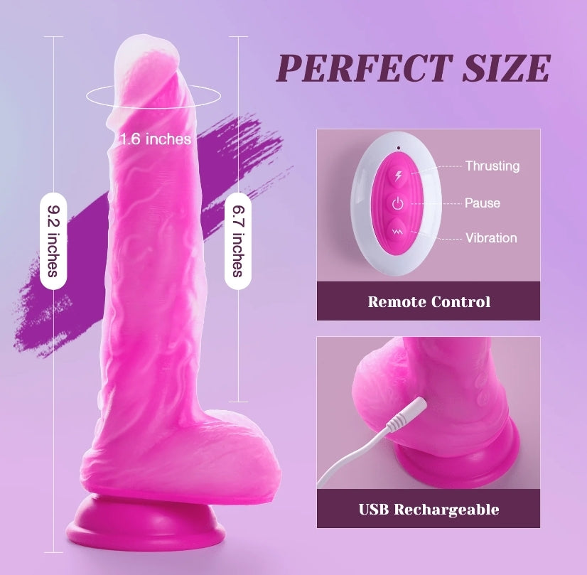JeliVoy Thrusting Dildo Jellyskin Rose Red