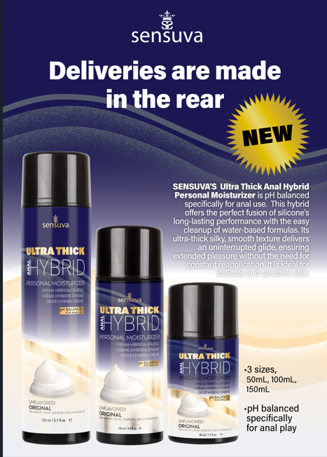 Ultra-Thick Hybrid Personal Moisturizer - Anal High pH Formula - Original Unflavored 1.7 fl. oz. (5...