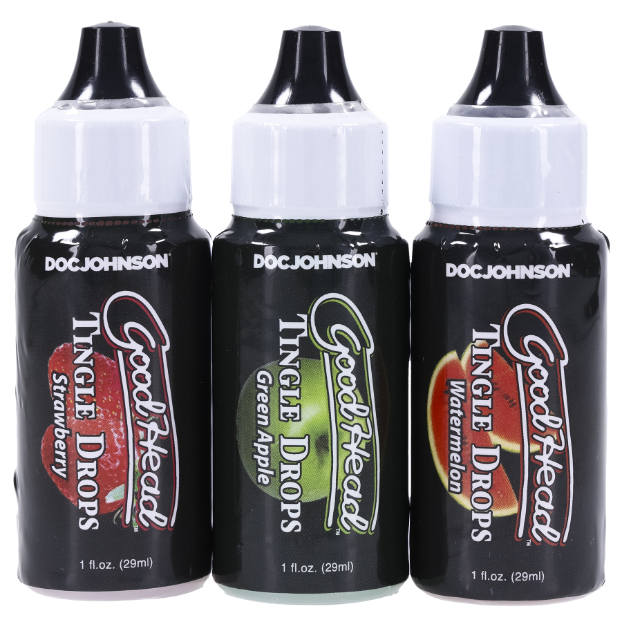 GoodHead - Tingle Drops 3 Pack 1oz. Wild Watermelon, Sour Green Apple, Salivatin