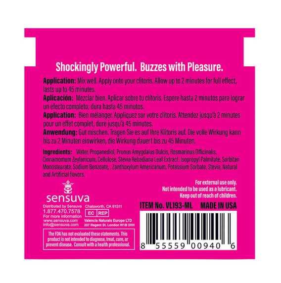 Sensuva - On Original Arousal Gel Single Use Packet