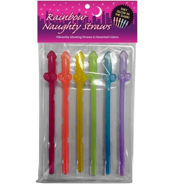 Kheper - Glow-in-the-Dark Rainbow Naughty Straws
