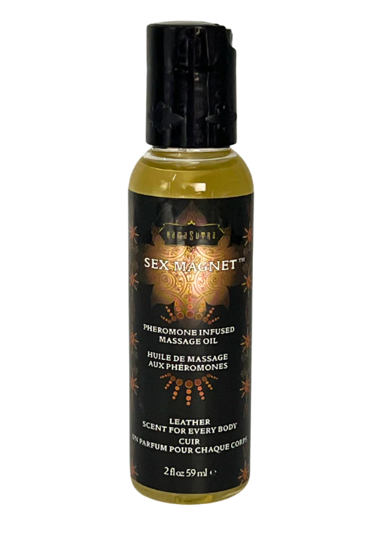 Kama - Sex Magnet Pheromone Massage Oil - Leather 2fl oz/59ml