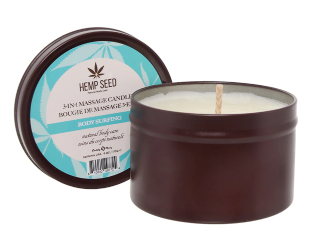 Hemp Seed 3-in-1 Massage Candle Body Surfing 6oz