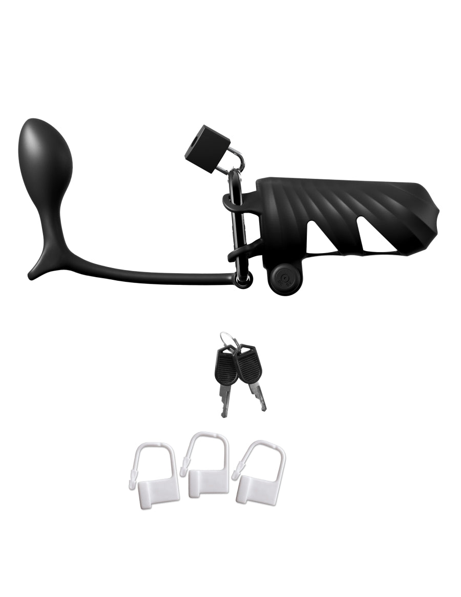 Fantasy C-Ringz Remote-Controlled Vibrating Cock Blocker with Ass-Gasm Plug