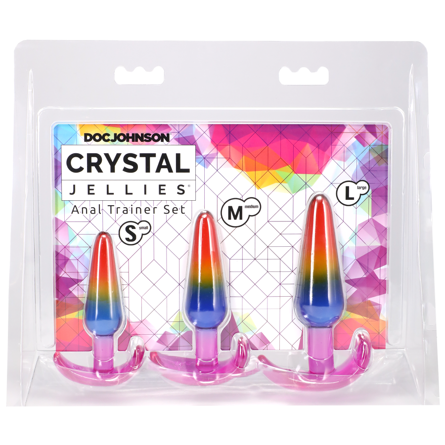 Crystal Jellies - Anal Trainer Set, Rainbow