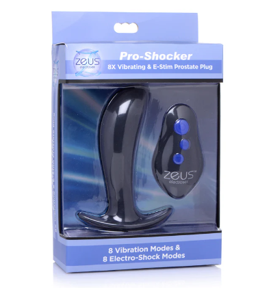 Zeus Electrosex - Pro-Shocker 8X Vibrating & E-Stim Silicone Prostate Plug