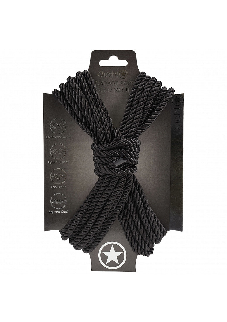 Shots - Ouch! Bondage Rope - 10 Meter - Nylon - Black