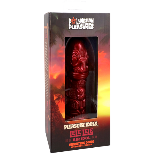 Doc Johnson Pleasure Idols - Lele Lele Air Idol - Rechargeable with Remote, Wood Bronze