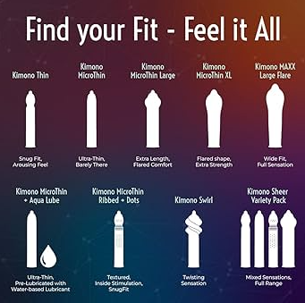Kimono MicroThin Ribbed & Sensi-Dots 24pk