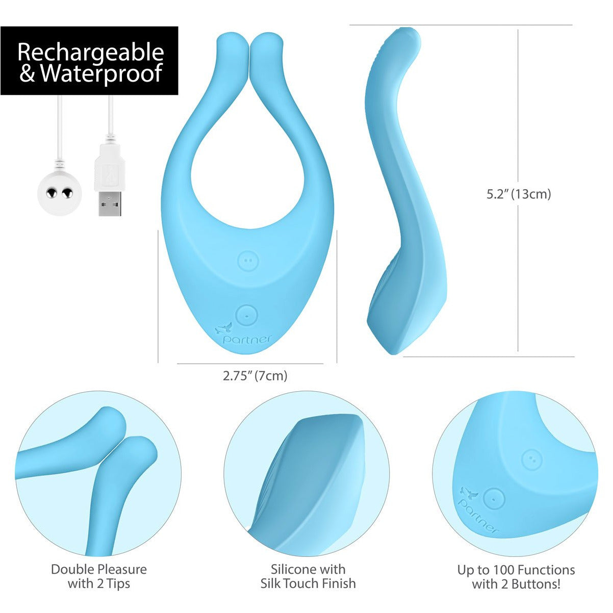 Satisfyer Endless Joy - Couples Multi Vibrator -  Blue