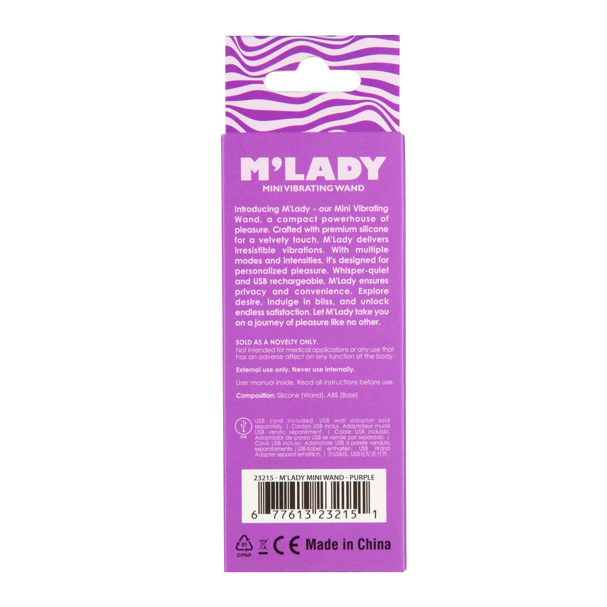 M’Lady – Mini Vibrating Wand – Purple