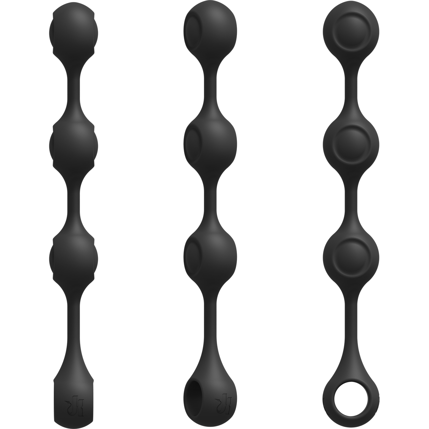 Kink By Doc Johnson - Anal Essentials Weighted Silicone Anal Balls - Black