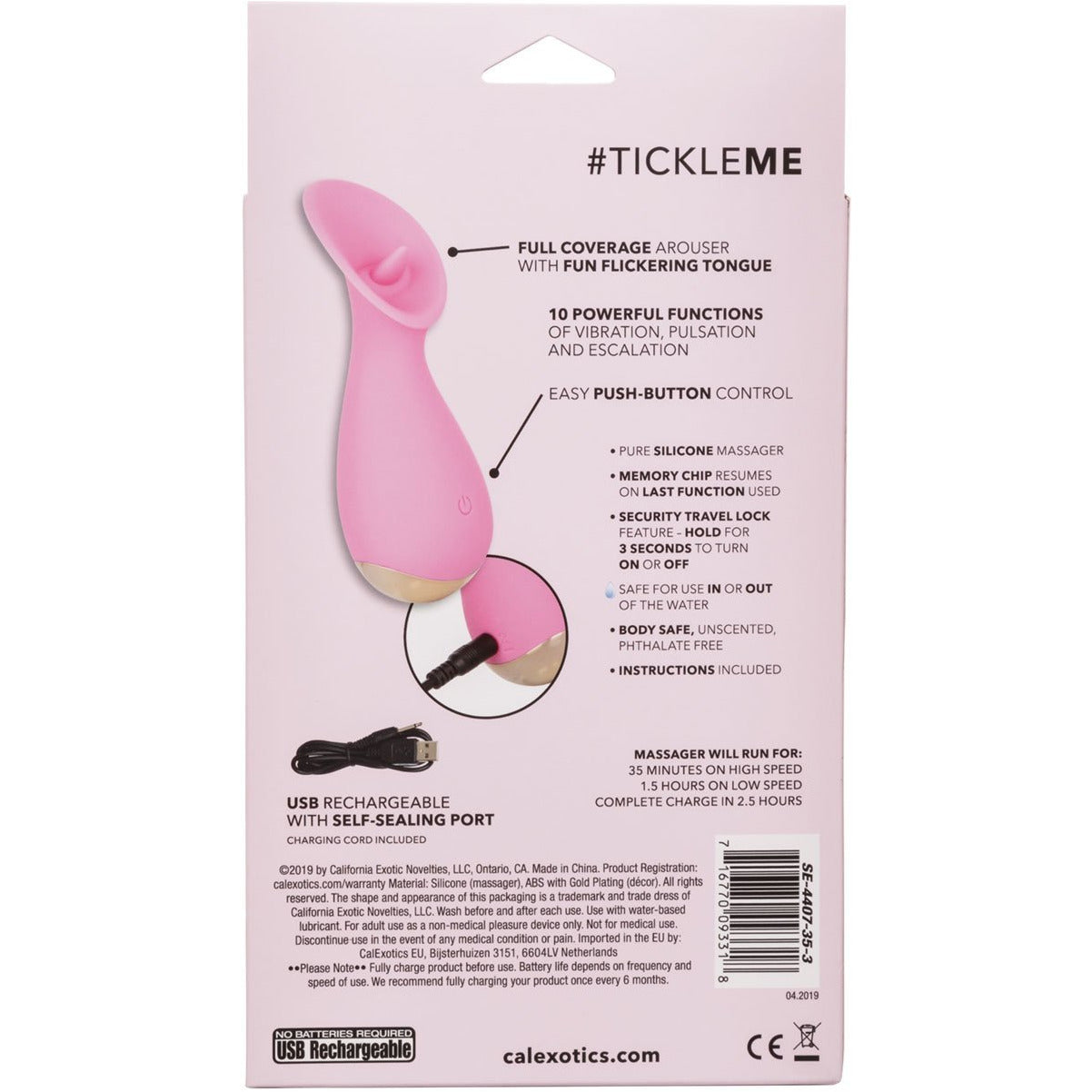 CalExotics® Slay #TickleMe – Clitoral Vibrator – Pink