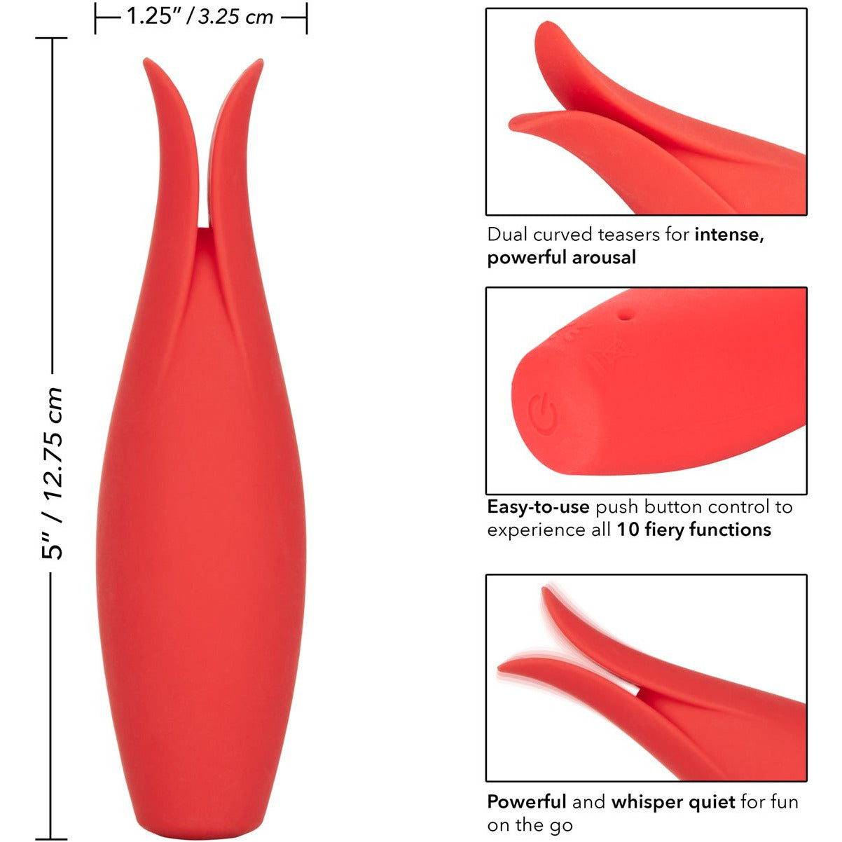 CalExotics® Red Hot Fury – Clitoral Vibrator – Red