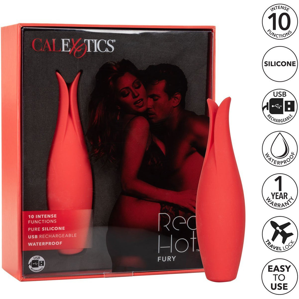 CalExotics® Red Hot Fury – Clitoral Vibrator – Red