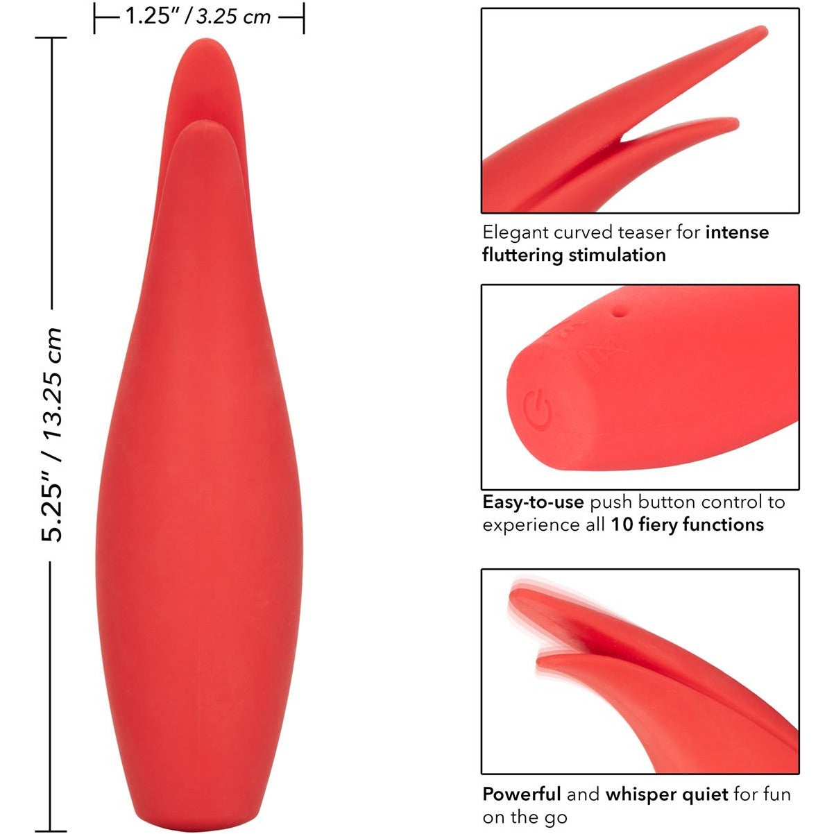 CalExotics® Red Hot Sizzle – Clitoral Vibrator – Red