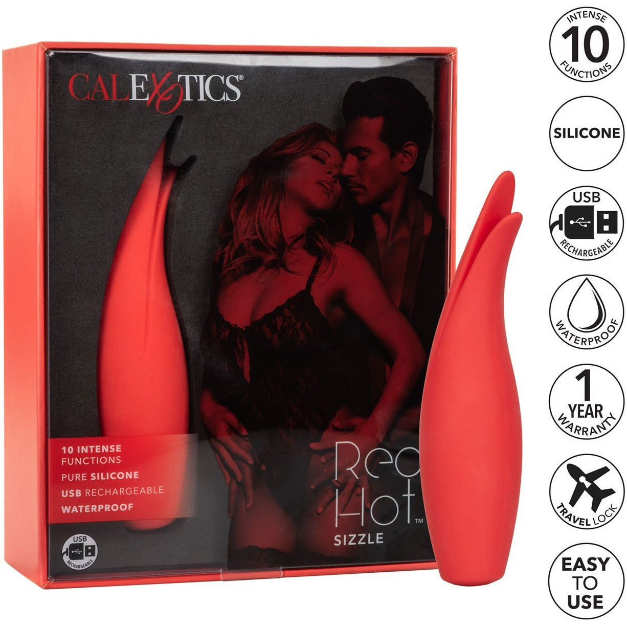 CalExotics® Red Hot Sizzle – Clitoral Vibrator – Red