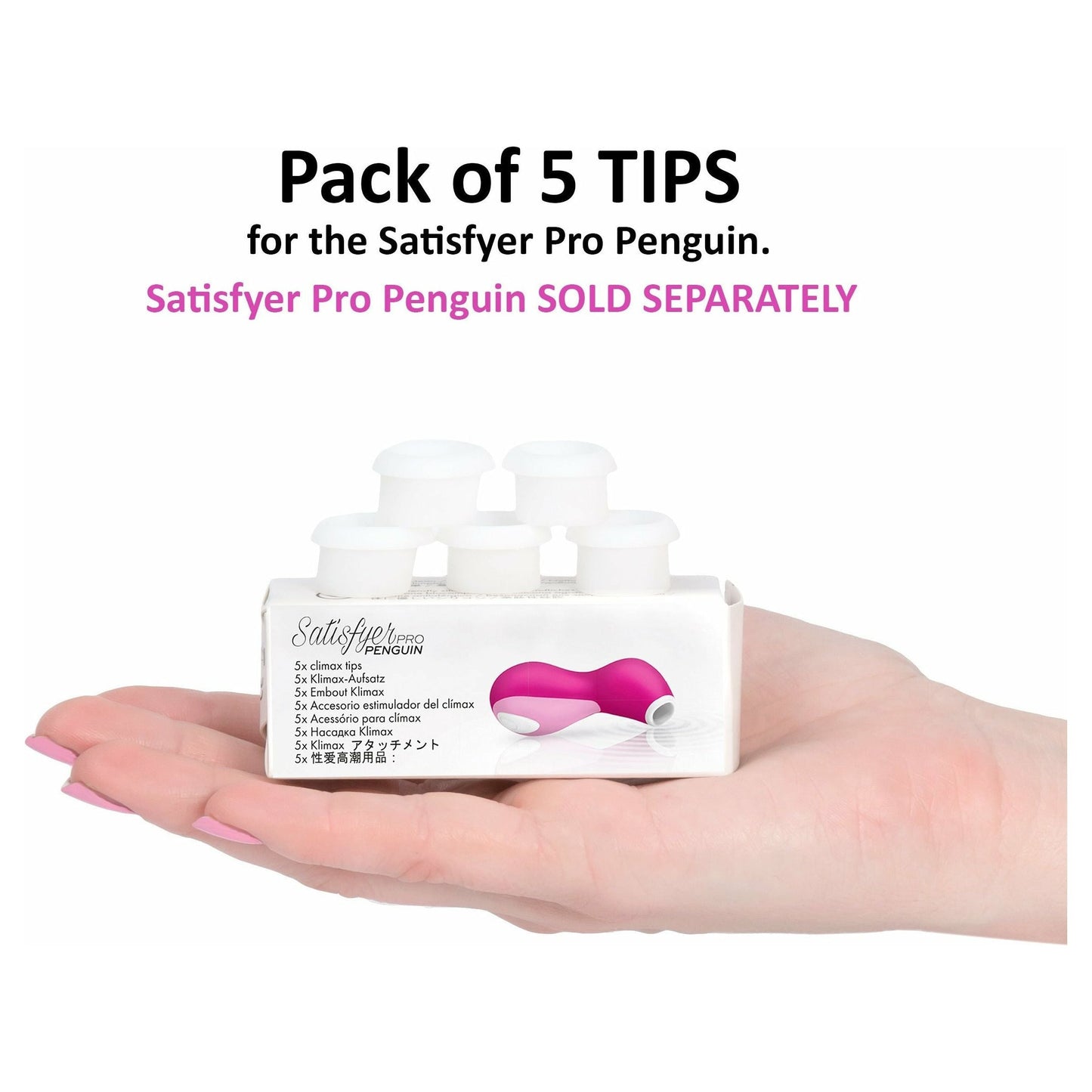 Satisfyer Pro Penguin Climax Tips - Pack of 5 - White
