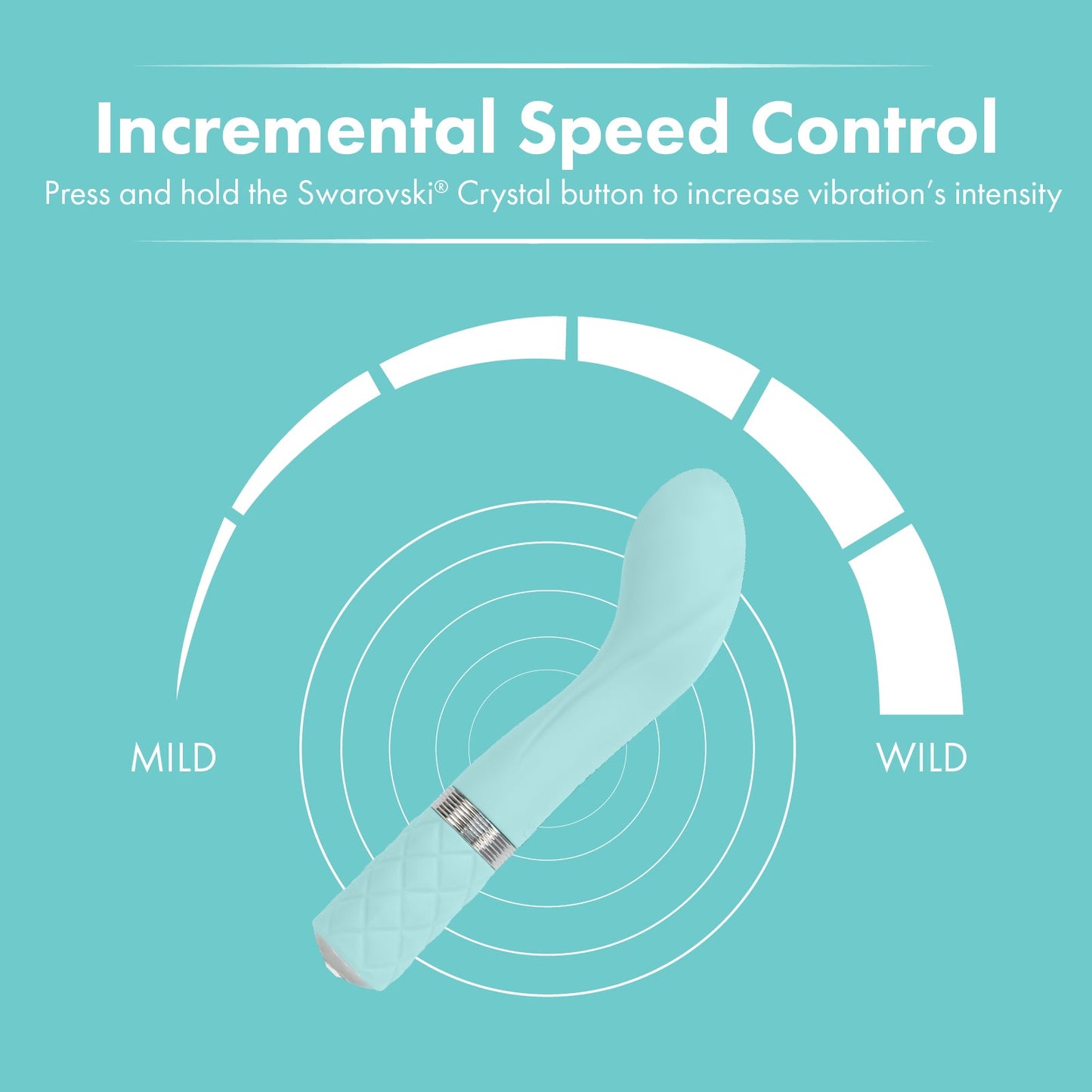 Pure Love®- G-Spot Vibrator With Swarovski® Crystal – Teal