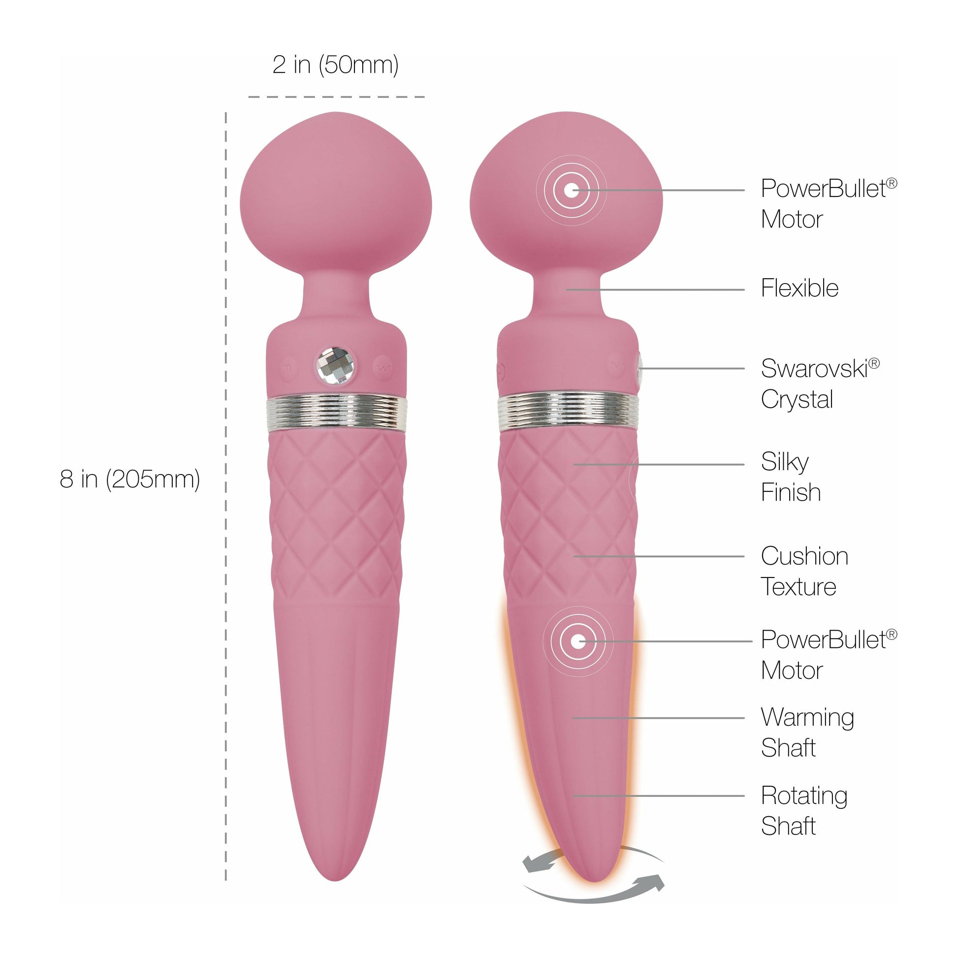 Pillow Talk Sultry - Dual-Ended Massager - Pink