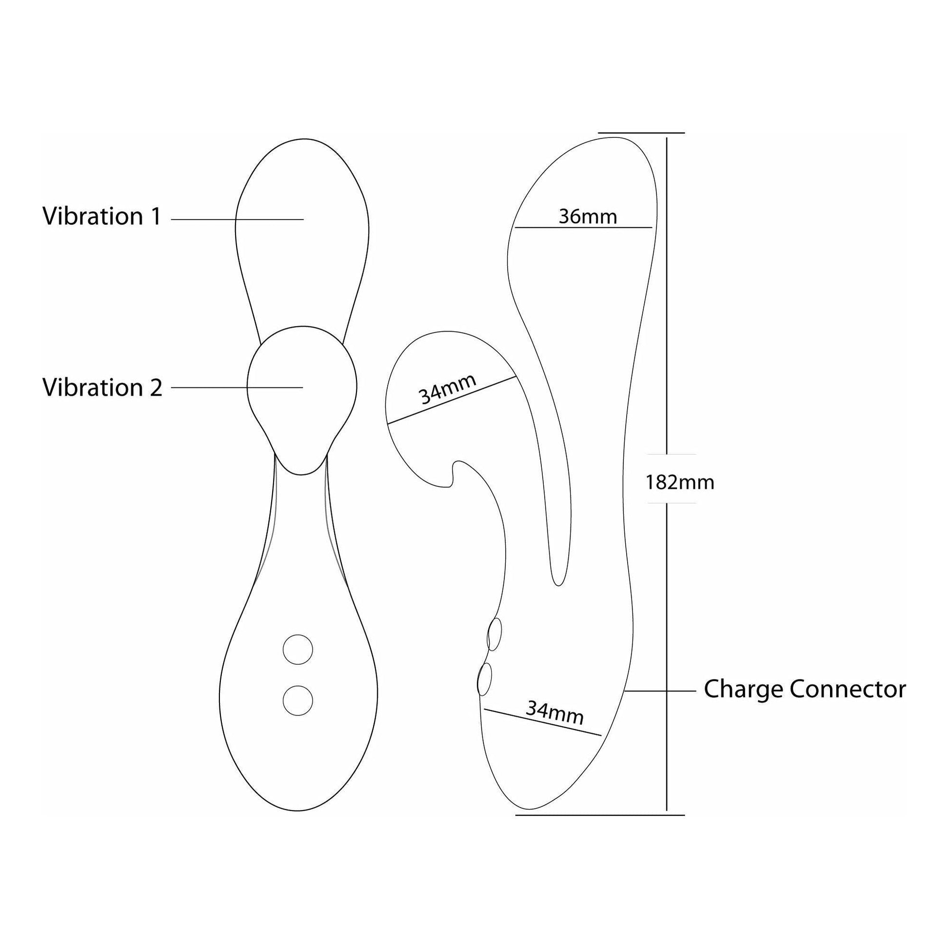 The Swan Silhouette - Dual Vibrator - Rechargeable - Pink