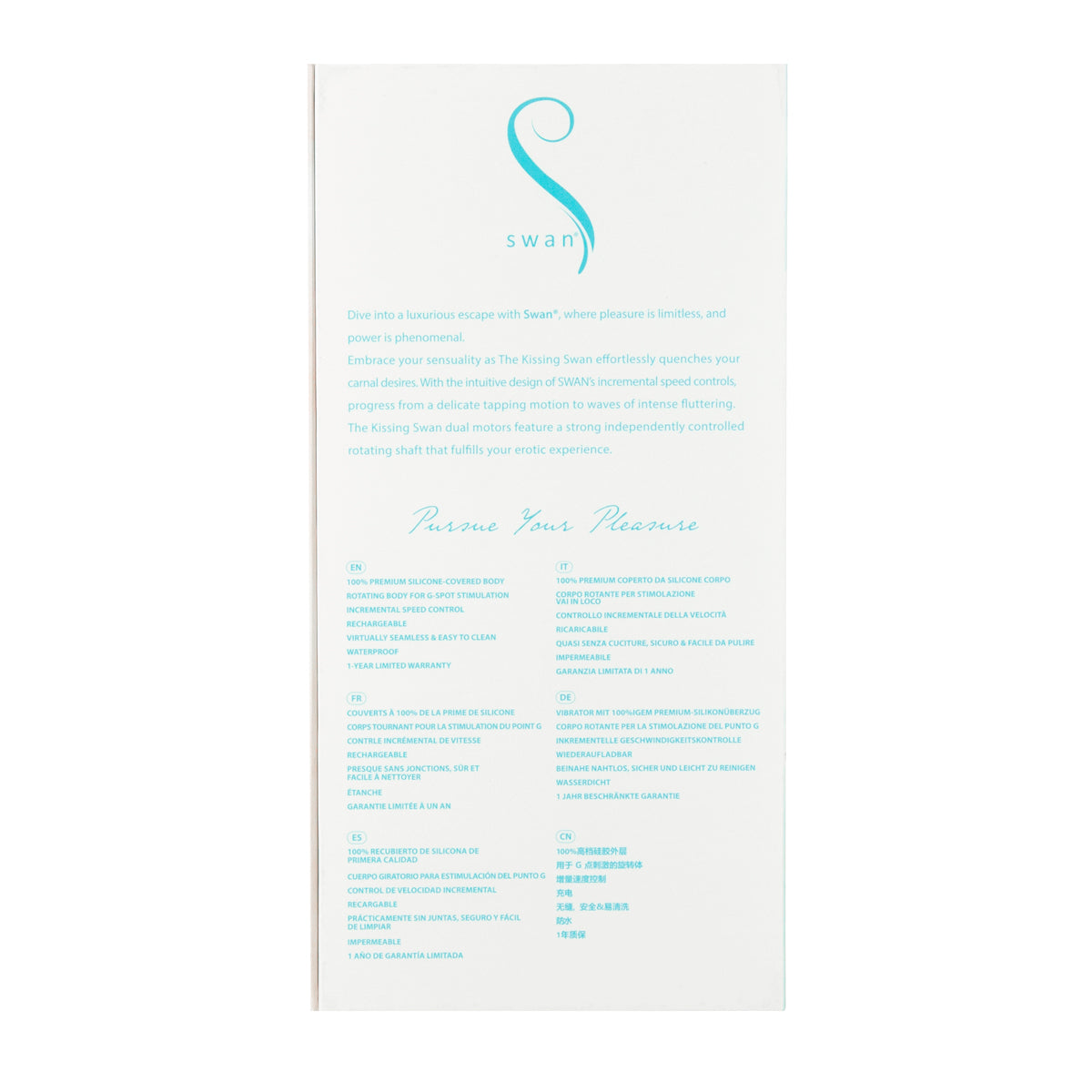 The Kissing Swan® Dual Action Vibrator -  Blue
