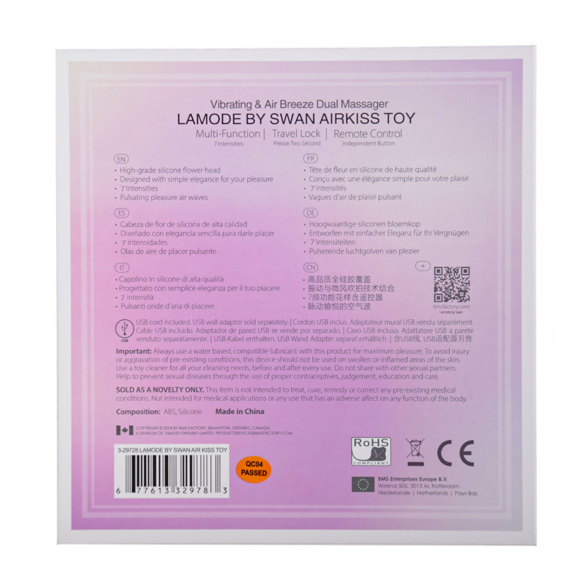 Lamode by Swan Vibrating & Airkiss Toy – Magenta