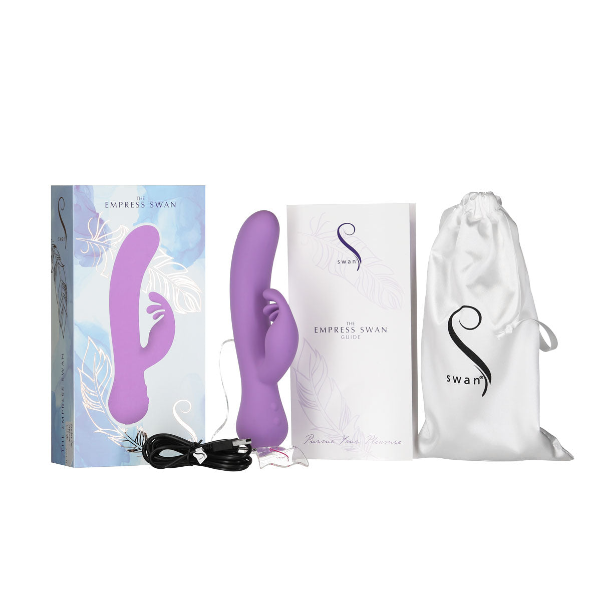 Swan Empress - Dual Vibrator - Rechargeable - Lavender