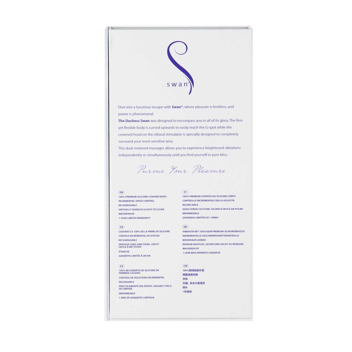 Swan® Duchess - Dual Vibrator - Rechargeable - Lilac