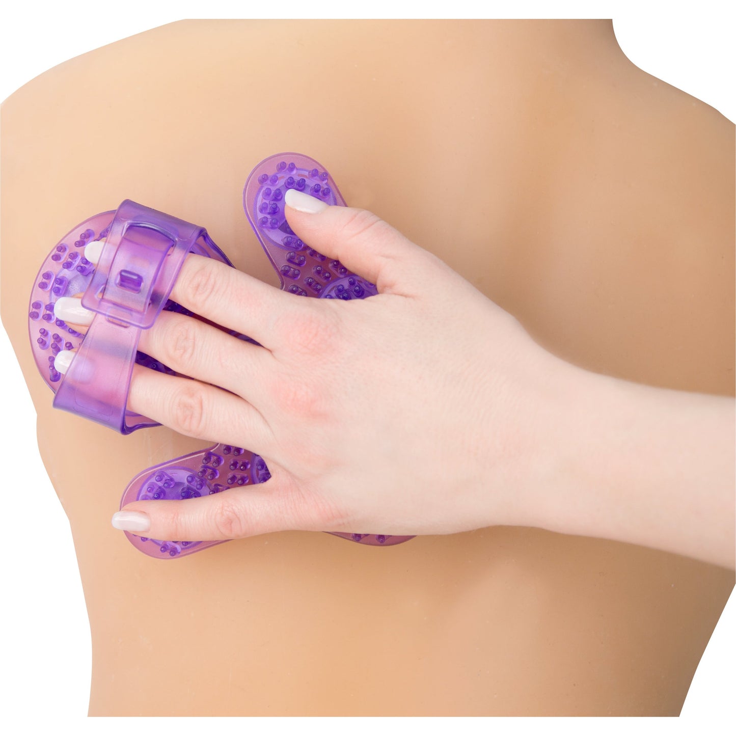 Simple and True Roller Balls Massage Glove - Purple
