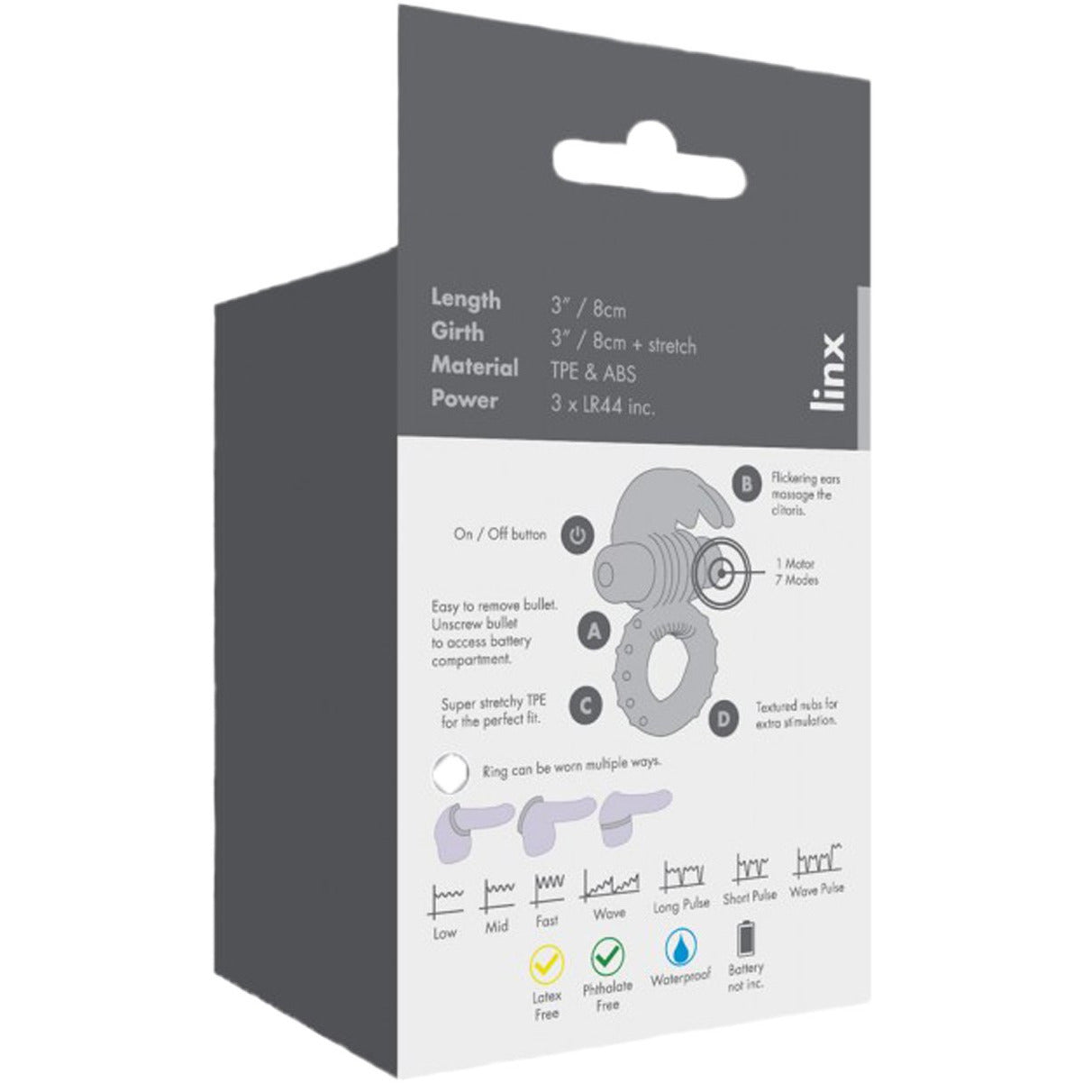 Linx Hopping Hare – Vibrating Cockring – Purple