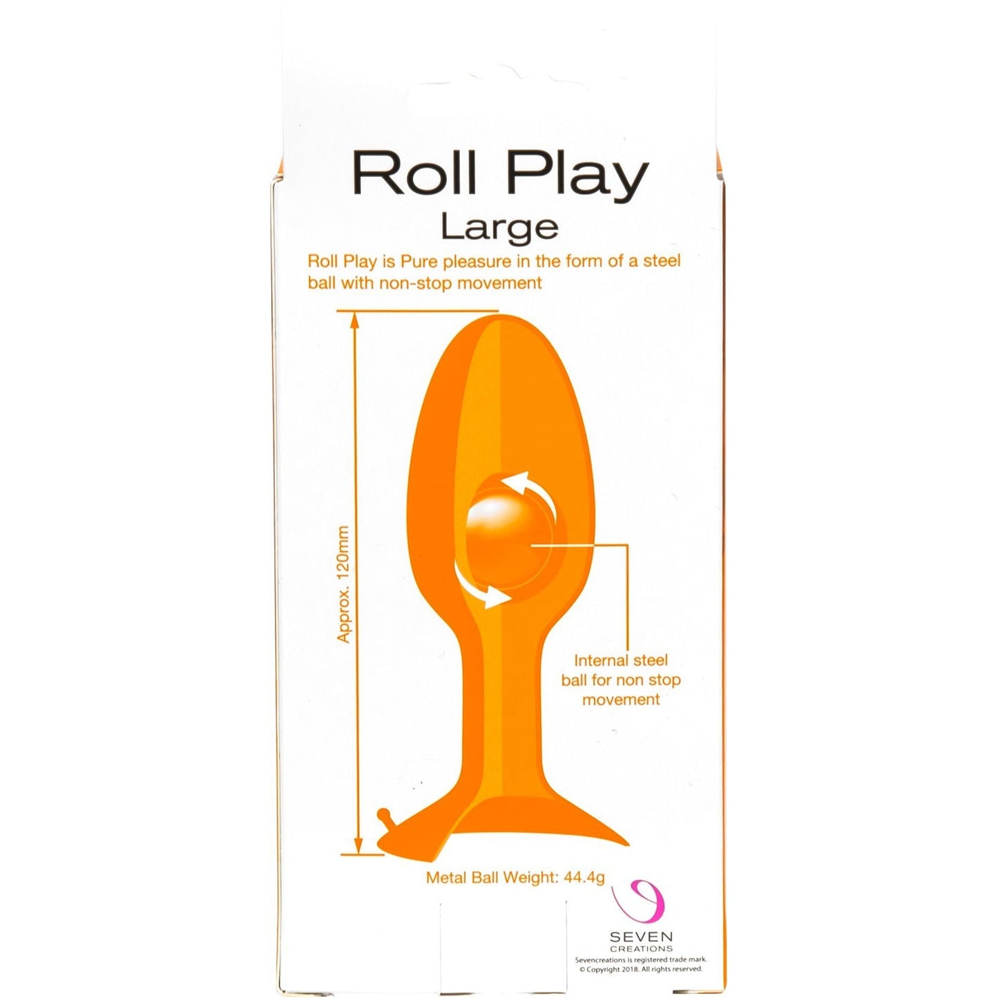 Seven Creations Roll Play Silicone Unisex Anal Plug - Large