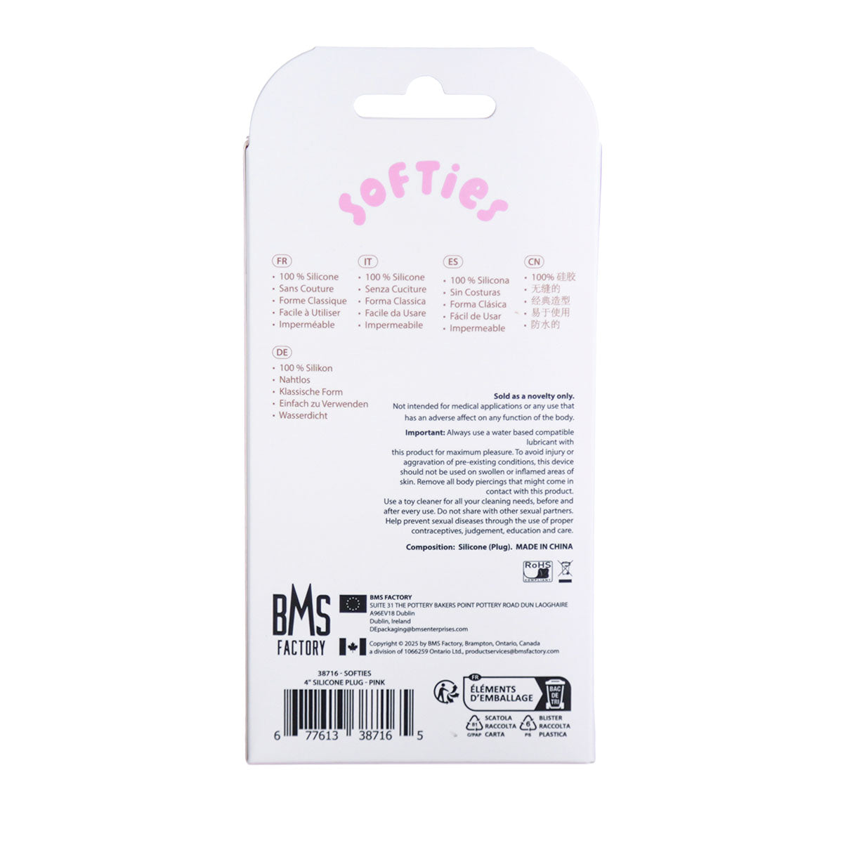 Softies 4” Anal Silicone Plug – Pink