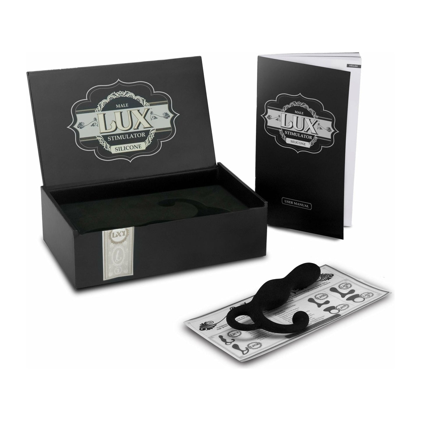 Lux Male Silicone Stimulator - LX1 - Black