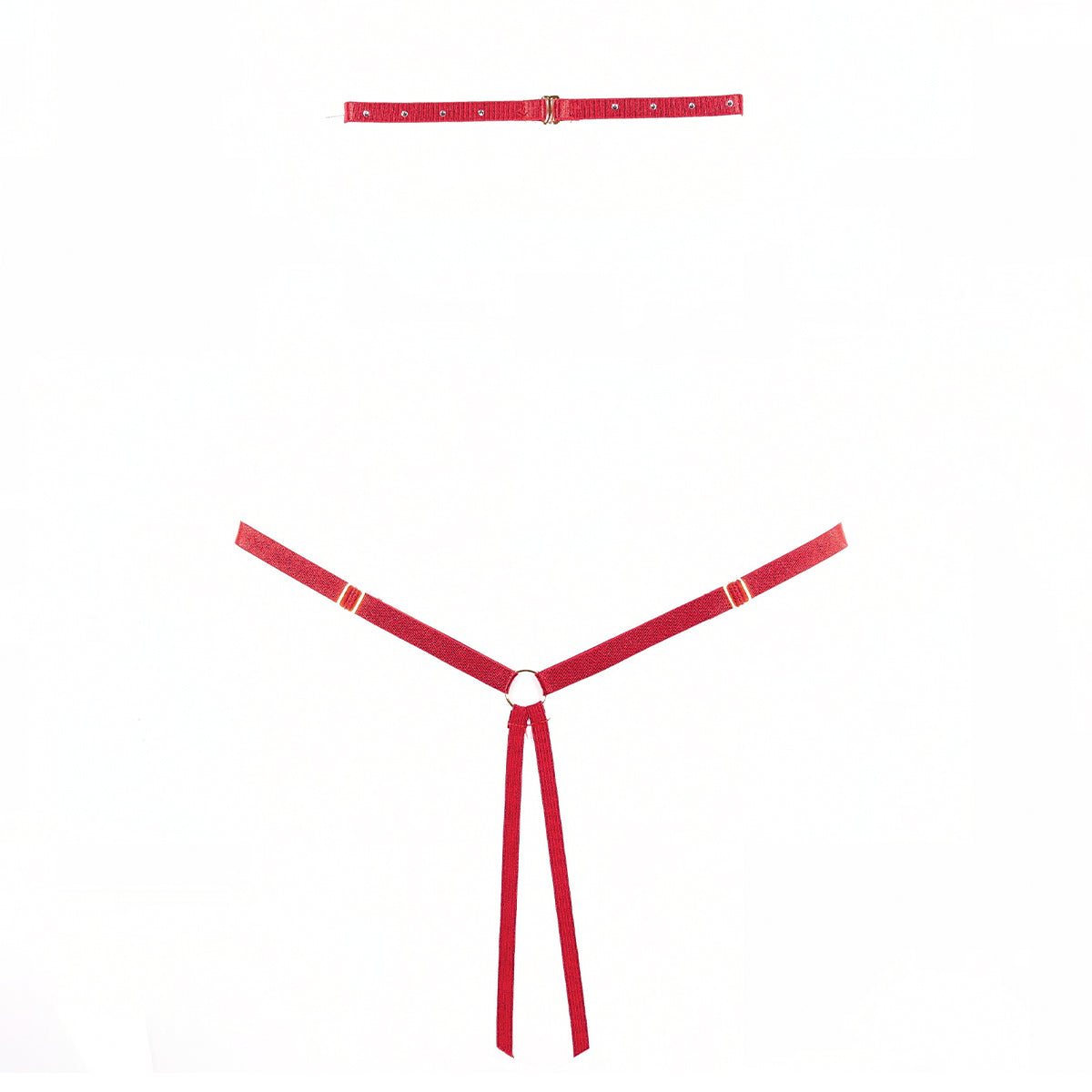 Allure Lilly Lace Open Teddy – Red