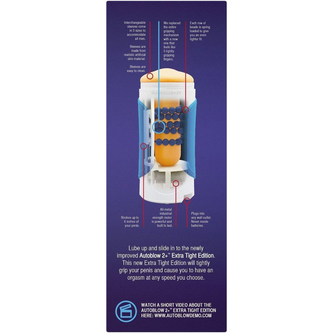 Autoblow 2+ With Size C Mouth Sleeve