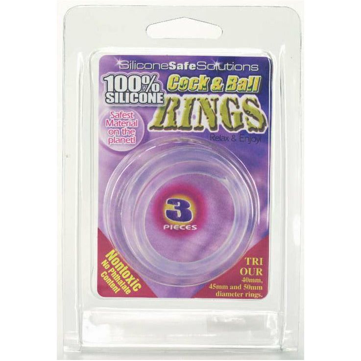 Nanma Cock And Ball Rings - Clear