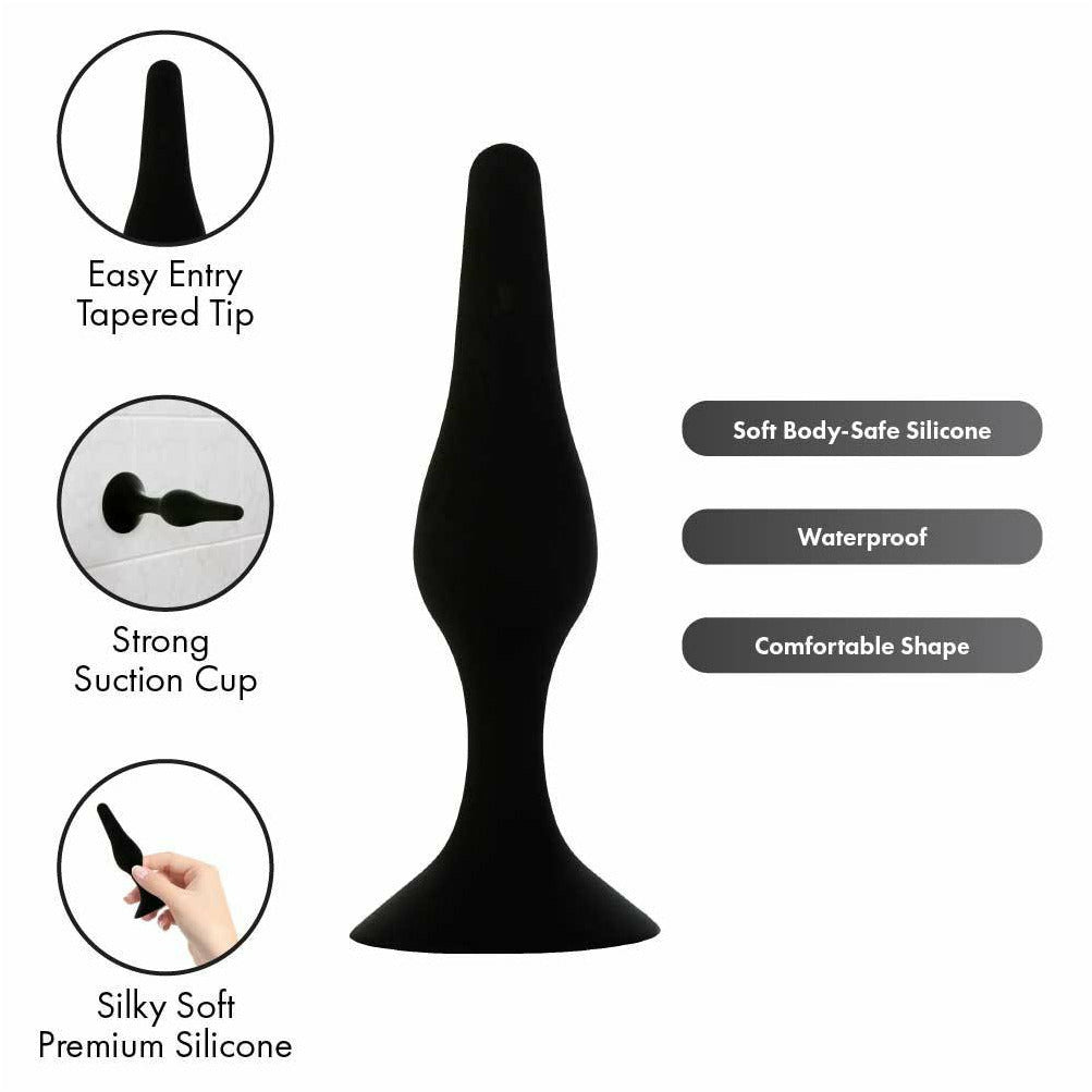 Pure Love® - Silicone Butt Plug - Black