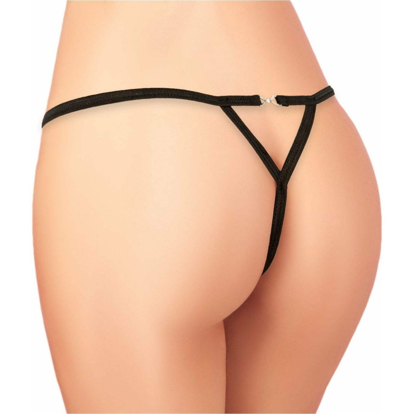 Wet Look Panty with Clasp Back - O/S