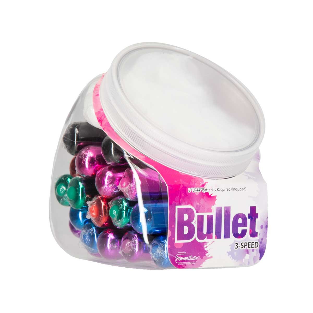 POWERBULLET 2.25" MINI BULLET BOWL OF 24 - 3 SPD - ASSTD COLOURS