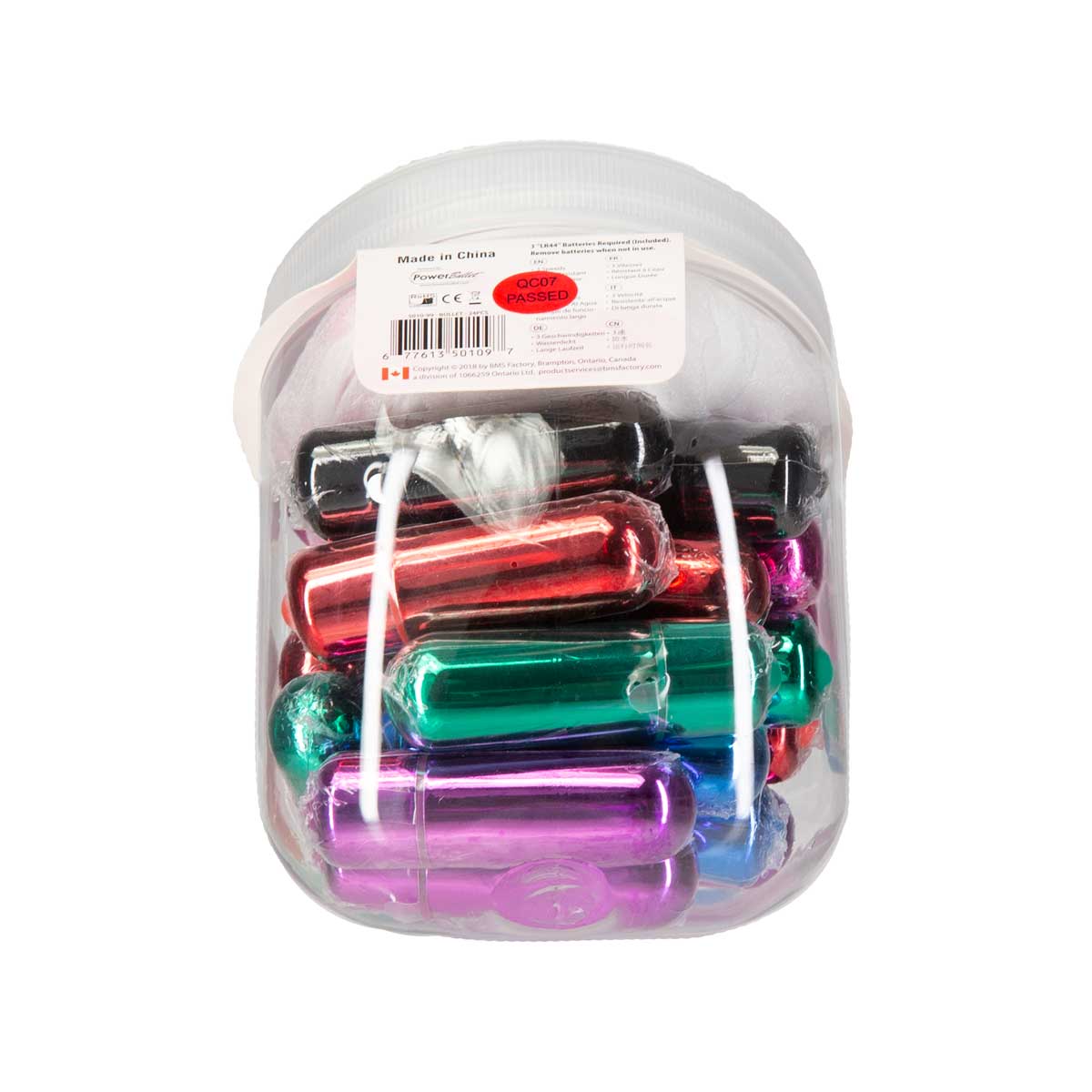 POWERBULLET 2.25" MINI BULLET BOWL OF 24 - 3 SPD - ASSTD COLOURS