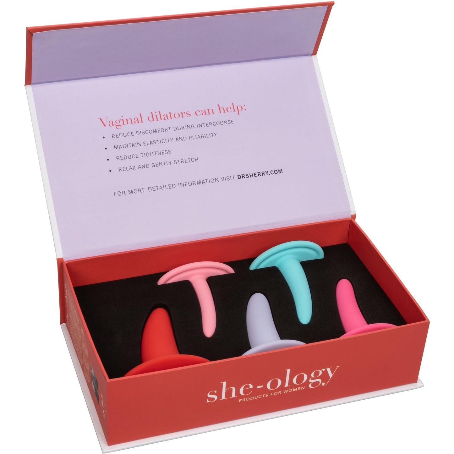 CalExotics® She-Ology – Wearable Dilator Set – 5 Piece – Multicolour