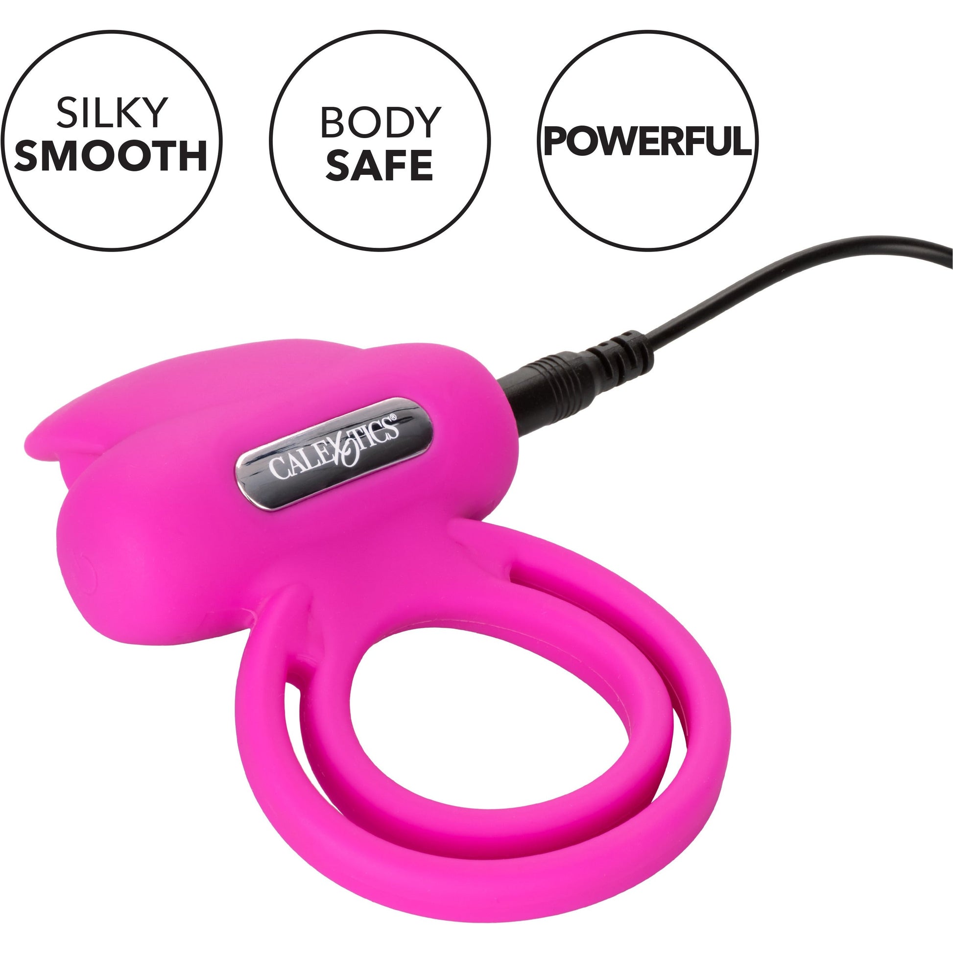 CalExotics® Dual Clit Flicker/Cock Ring – Pink