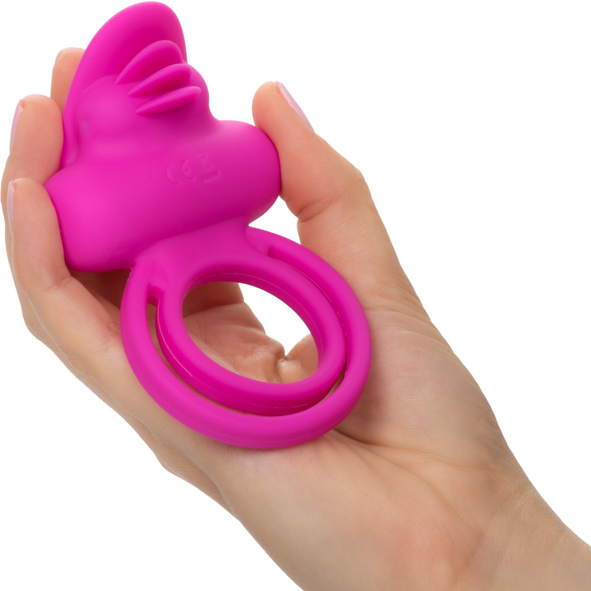 CalExotics® Dual Clit Flicker/Cock Ring – Pink