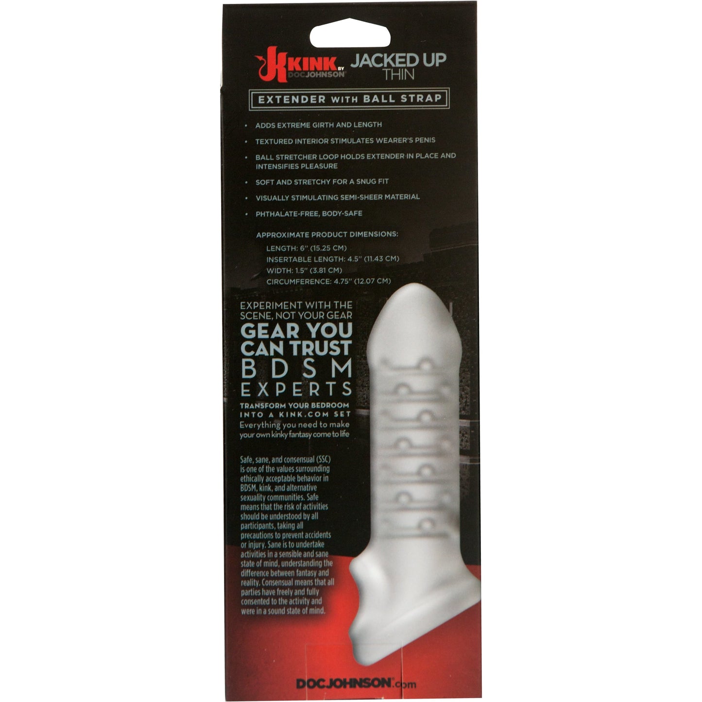 Doc Johnson Kink - Jacked Up Thin Extender