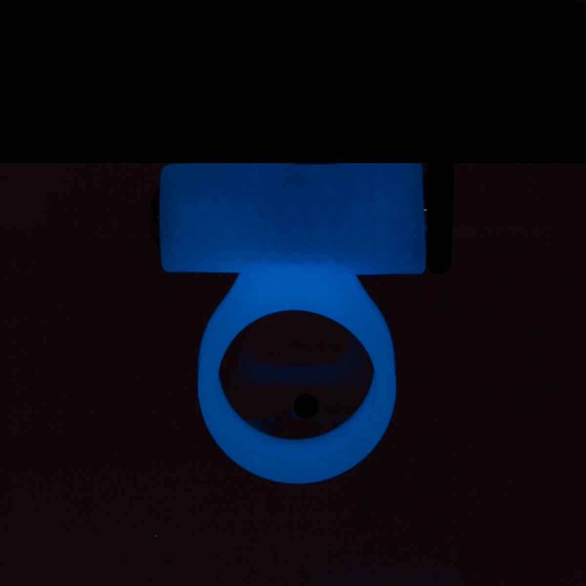 PowerBullet – Cosmic Ring – Vibrating Cock Ring – Glow-in-the-Dark Blue