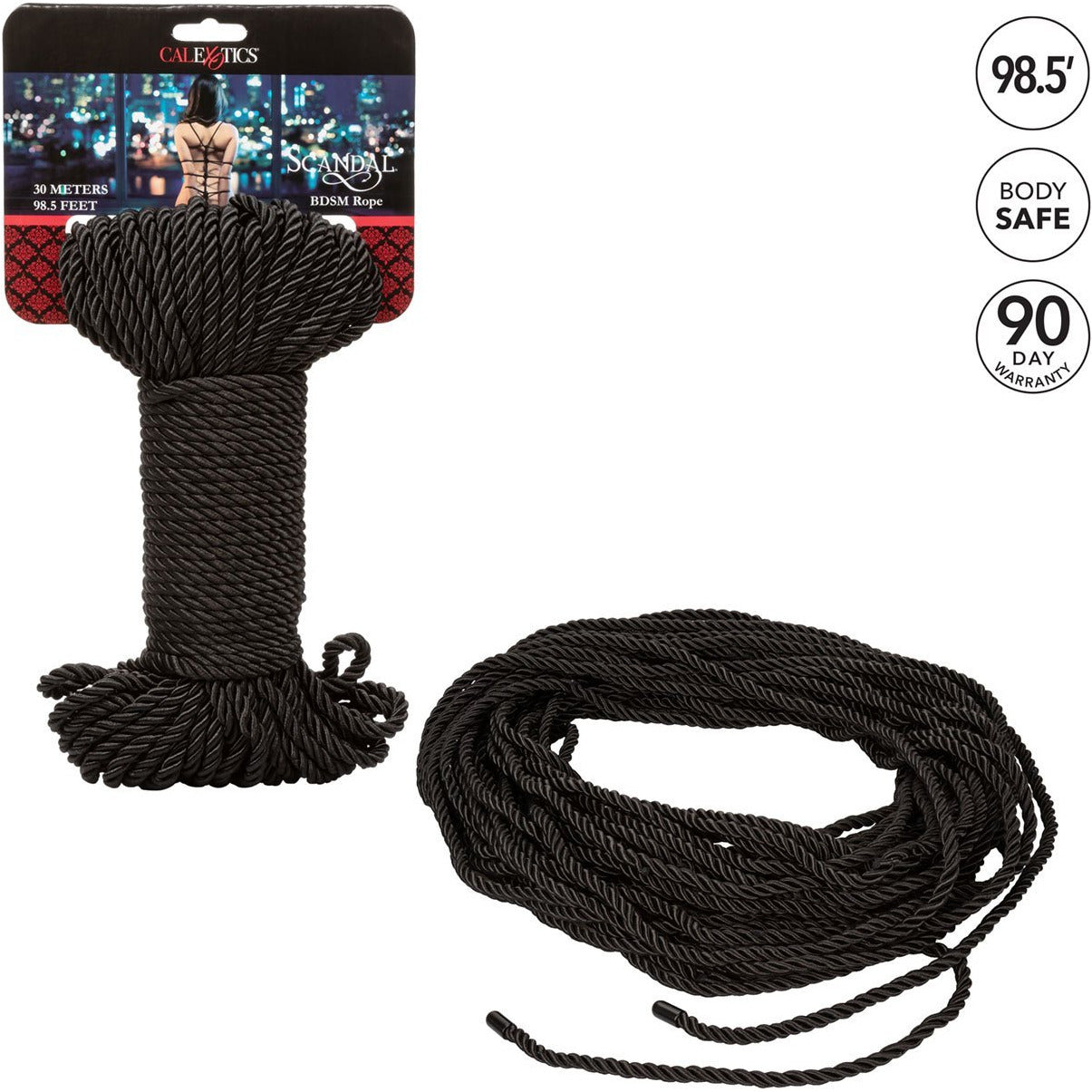 CalExotics® Scandal BDSM Rope – Black – 30 Meters