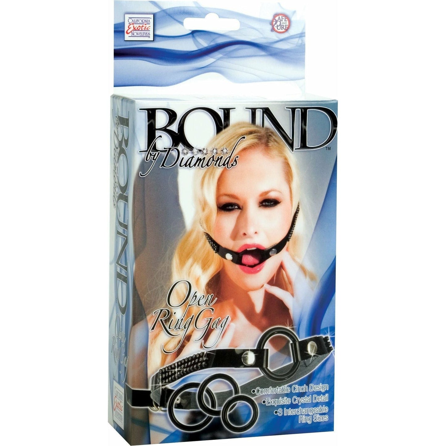 CalExotics® Bound by Diamonds - Open Ring Gag