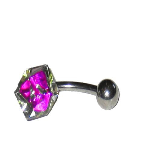 Bodytronics Belly Barbell - Pink Crystal