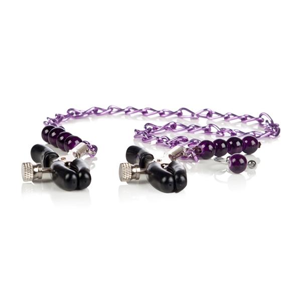 CalExotics® Purple Chain Nipple Clamps